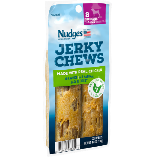 Blue Buffalo Nudges Natural Chicken Medium/Large Jerky Chews Dog Treats Perspective: left