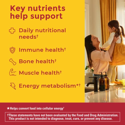 Nature Made® Zero Sugar Multi Gummy Vitamins Perspective: left