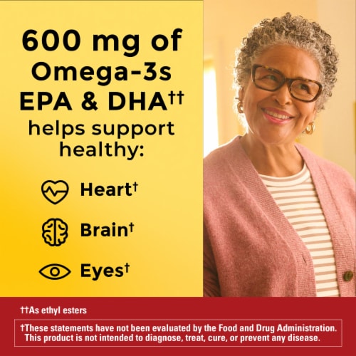 Nature Made Omega-3 Fish Oil & Algae Oil 1200 mg Softgels Perspective: left