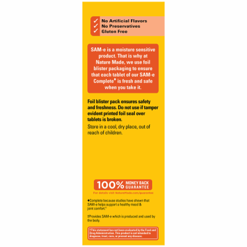 Nature Made® SAM-e Complete® Enteric Coated Dietary Supplement Tablets 200mg Perspective: left