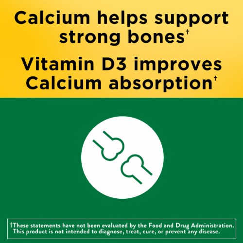 Nature Made® Calcium with Vitamin D3 600mg Tablets Perspective: left