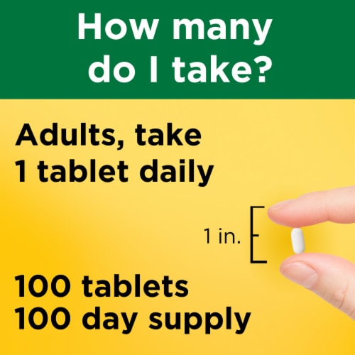 Nature Made® Potassium Gluconate Tablets 550mg Perspective: left