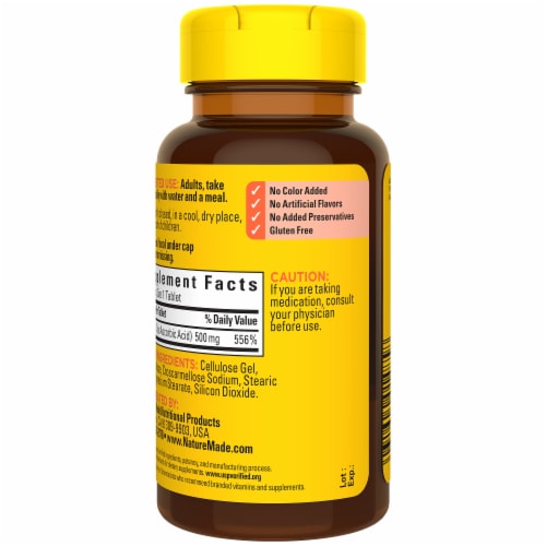 Nature Made® 500mg Vitamin C Tablets Perspective: left