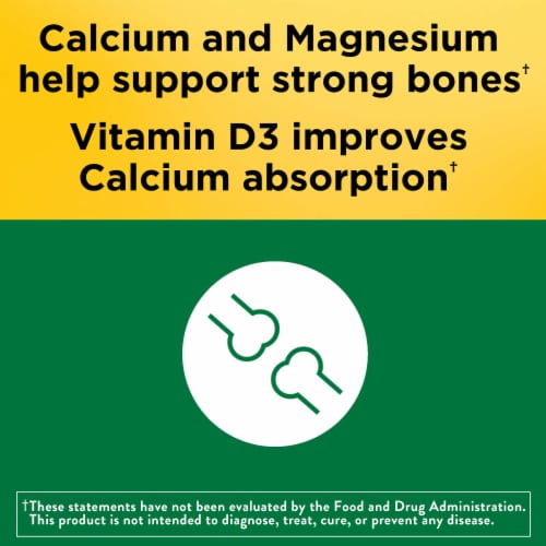Nature Made® Calcium Magnesium Zinc Tablets Perspective: left