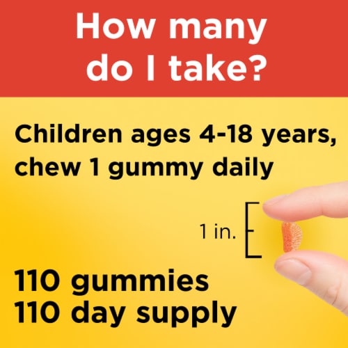 Nature Made® Kids First® Tangerine Vitamin C Gummies 125mg Perspective: left
