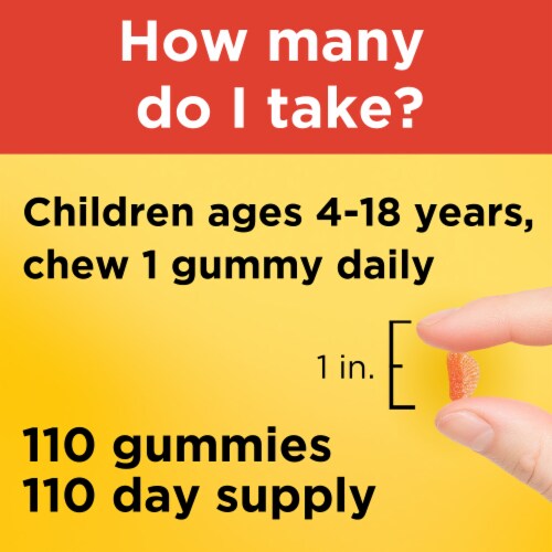 Nature Made® Kids First® Tangerine Vitamin C Gummies 125mg Perspective: left