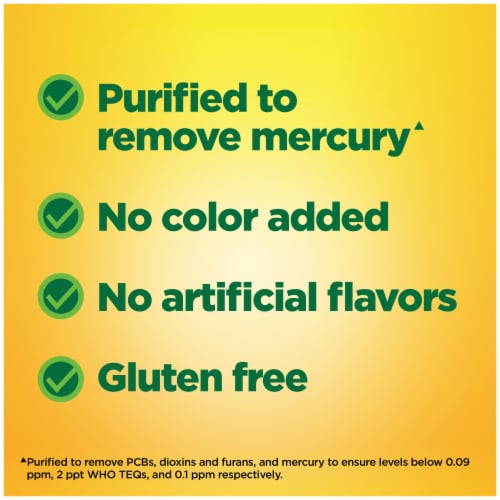 Nature Made Fish Oil Vitamin D Softgels Perspective: left