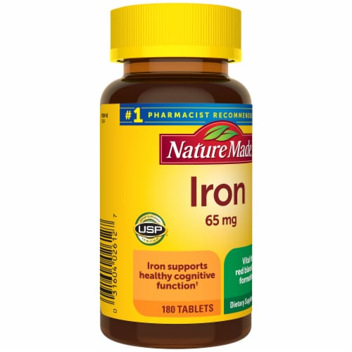 Nature Made® Iron Tablets 65mg Perspective: left