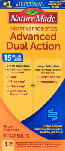 Nature Made® Advanced Dual Action Digestive Probiotics Perspective: left