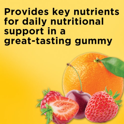 Nature Made® Orange Cherry and Mixed Berry Adult Multi-Vitamin Gummies Perspective: left