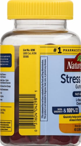 Nature Made® Mixed Berry Stress Relief Gummies Perspective: left