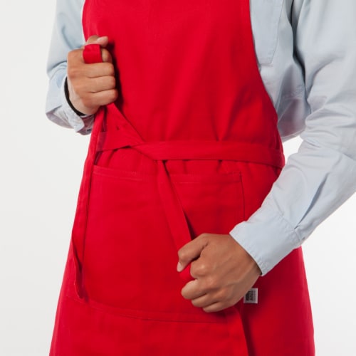 Now Designs Red Unisex Kitchen Apron with Adjustable Straps Perspective: left