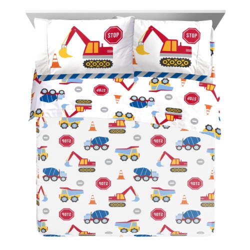 Sunny Side Up Construction Zone Bed Set Perspective: left