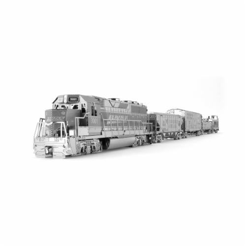 Fascinations Metal Earth Freight Train 3D Metal Model Kit Perspective: left