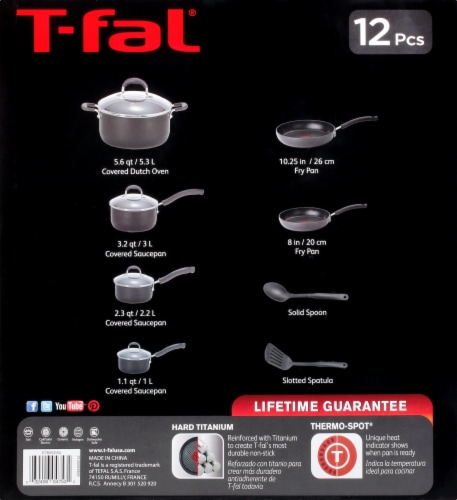 T-fal Ultimate Hard Anodized 2-Piece Scratch Resistant Titanium