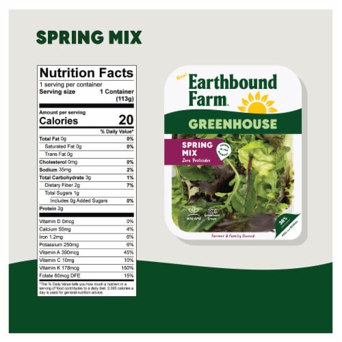 Earthbound Farm® Greenhouse Spring Mix Perspective: left