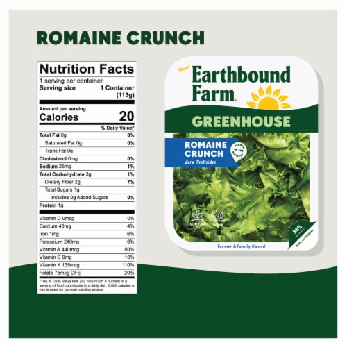 Earthbound Farm® Greenhouse Romaine Crunch Perspective: left
