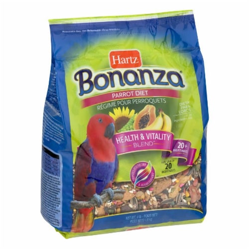 Hartz Bonanza Parrot Food Health and Vitality Blend Perspective: left