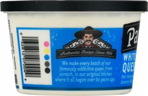 Pancho's White Queso Cheese Dip Perspective: left
