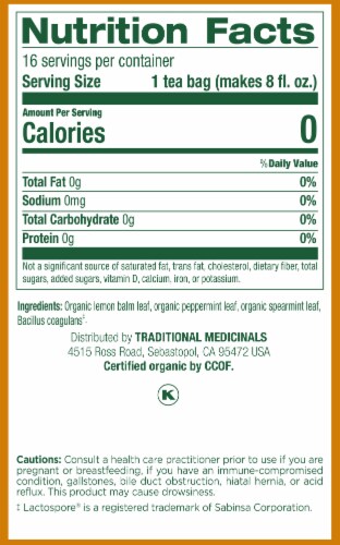 Organic Triple Mint Tea Perspective: left