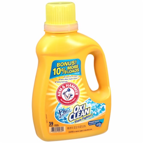 Arm & Hammer Plus Oxi Clean Fresh Scent Liquid Laundry Detergent Perspective: left