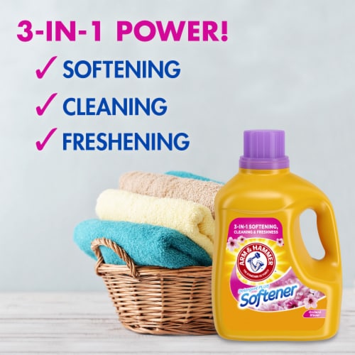 Arm & Hammer™ Plus Fabric Softener Orchard Bloom™ Liquid Laundry Detergent Perspective: left