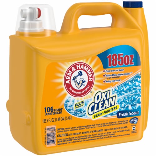 Arm & Hammer Plus Oxi Clean Fresh Scent Liquid Laundry Detergent Perspective: left