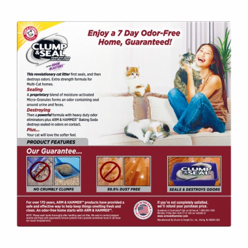 Arm & Hammer Odor Sealing Multi-Cat with Odor Blasters Clump & Seal Litter Perspective: left