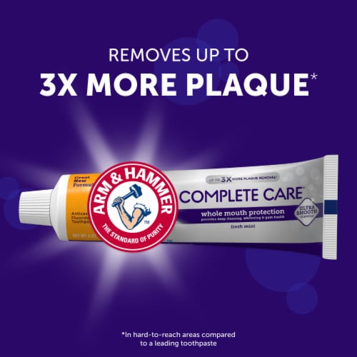 ARM & HAMMER Complete Care Toothpaste Fresh Mint Anticavity Fluoride Whole Mouth Protection Perspective: left