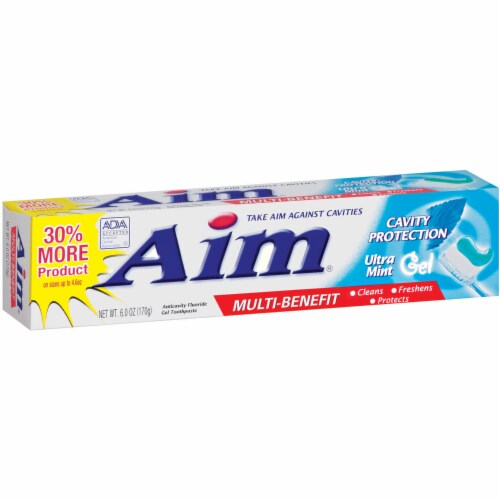 Aim Cavity Protection Mint Gel Toothpaste Perspective: left