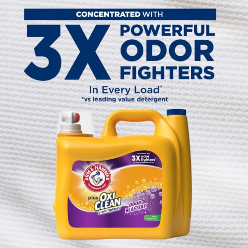 ARM & HAMMER Plus OxiClean Odor Blasters Fresh Botanical Liquid Laundry Detergent Perspective: left