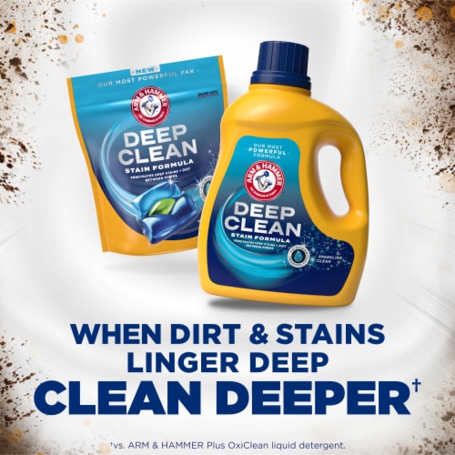 ARM & HAMMER Deep Clean Stain Formula Sparkling Clean Liquid Laundry Detergent Perspective: left