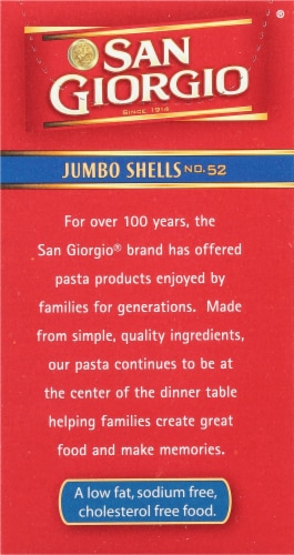 San Giorgio® Jumbo Shells No. 52 Pasta Perspective: left
