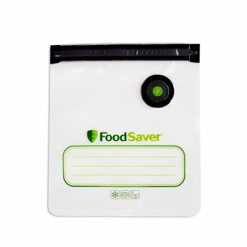 FoodSaver® Reusable Quart Vacuum Zipper Bags, 10 Count Perspective: left