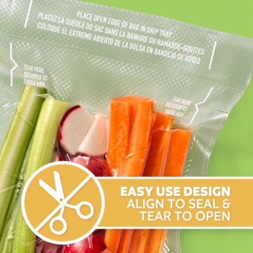 FoodSaver® Pint Pre-Cut Vacuum Seal Bags, 27 Pack Perspective: left