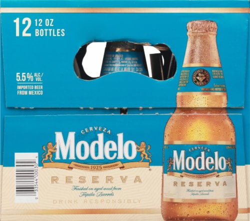 Modelo Reserva Tequila Barrel Mexican Lager Beer Perspective: left