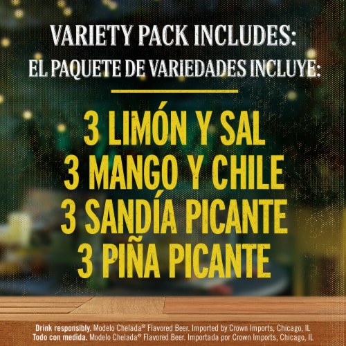 Modelo Chelada Variety Pack Mexican Import Flavored Beer Perspective: left