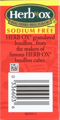 Herb-Ox® Sodium Free Beef Bouillon Packets Perspective: left