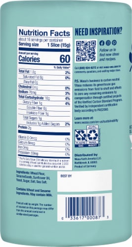 Wasa® Crisp Creations™ Sesame + Sea Salt Crackers Perspective: left
