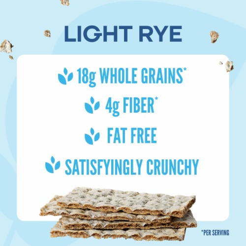 Wasa Crispbread Light Rye Flatbread Crackers Perspective: left