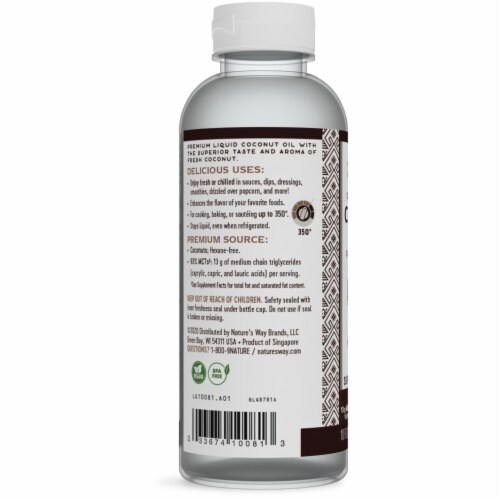 Nature's Way Liquid Coconut Premium Oil Perspective: left