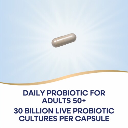 Nature’s Way Fortify 50+ 30 Billion Probiotic Capsules Perspective: left
