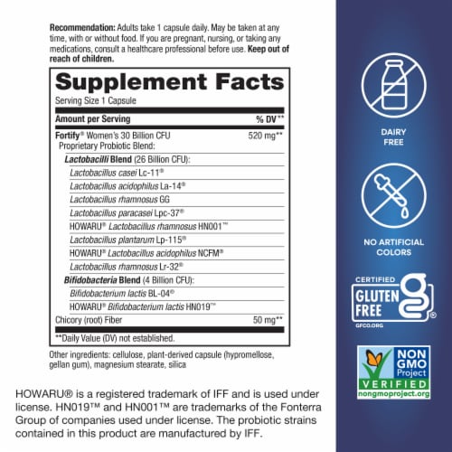 Nature's Way® Fortify™ Women's Probiotic + Prebiotic Capsules Perspective: left
