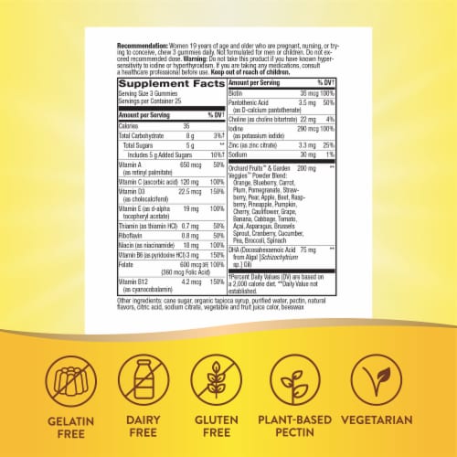 Nature's Way® Alive!® Prenatal Multi-Vitamin Supplement Gummies Perspective: left