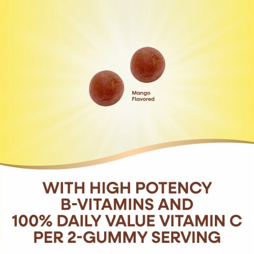 Nature’s Way Alive! B Complex 8 B Vitamins Including Vitamins B6 B12 Folate Mango Flavored Gummies Perspective: left
