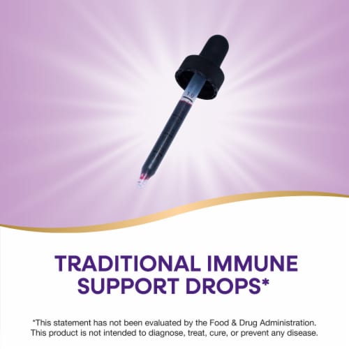 Nature's Way Sambucus Elderberry Ultra Strength Traditional Immune Drops Perspective: left