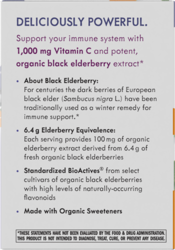 Nature's Way Sambucus® Vitamin C Fizzy Elderberry Dietary Supplement Drink Mix Packets Perspective: left