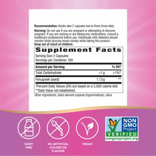 Nature's Way® Fenugreek Seed Capsules Perspective: left