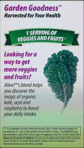 Nature's Way Alive!® Garden Goodness Women's Multivitamin Tablets Perspective: left