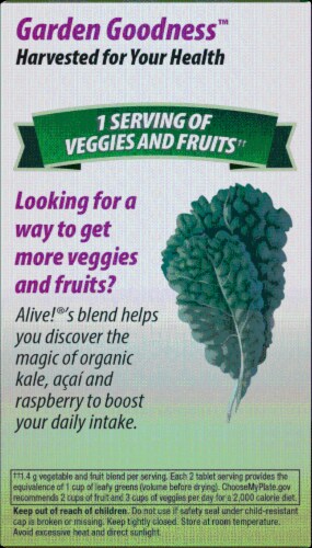 Nature's Way Alive!® Garden Goodness Women's Multivitamin Tablets Perspective: left